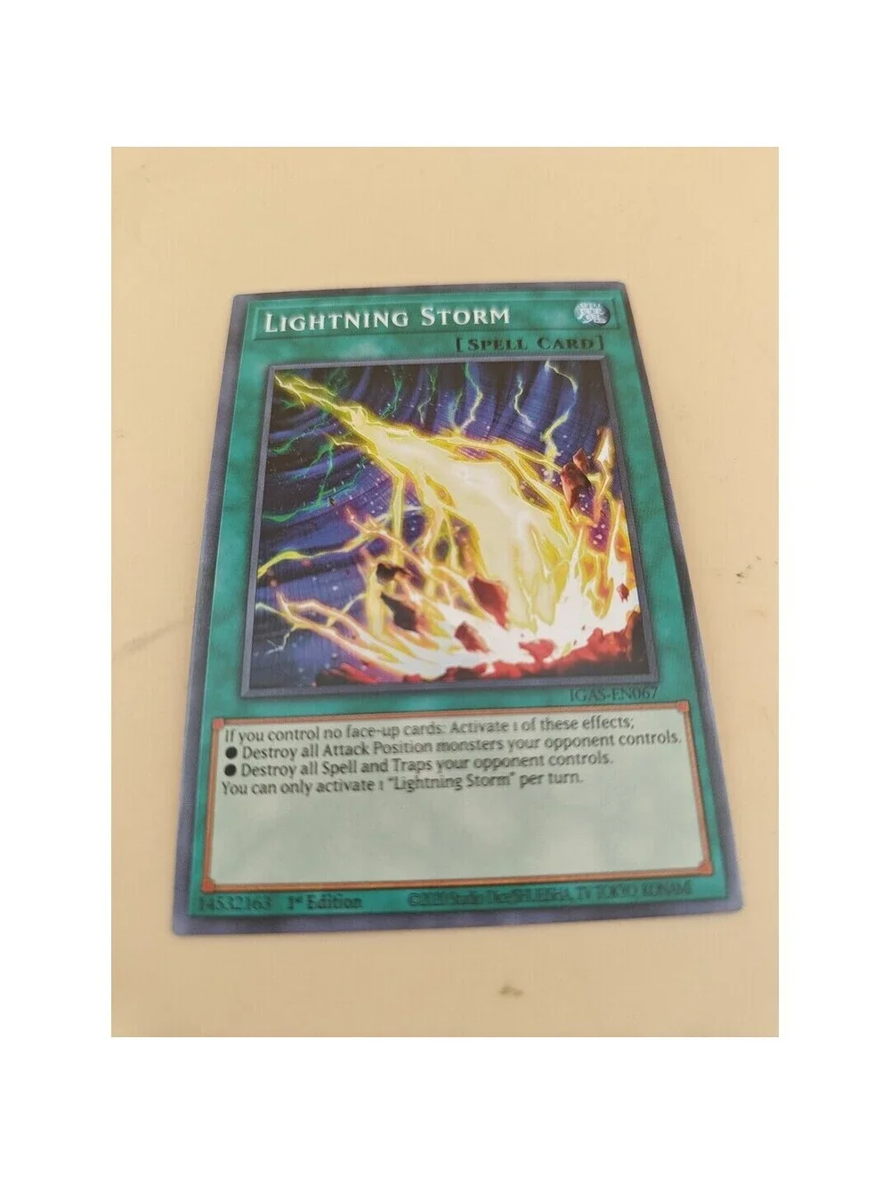Yu-Gi-Oh! Lightning Storm IGAS-EN067 Secret Rare 1st Edition Near Mint